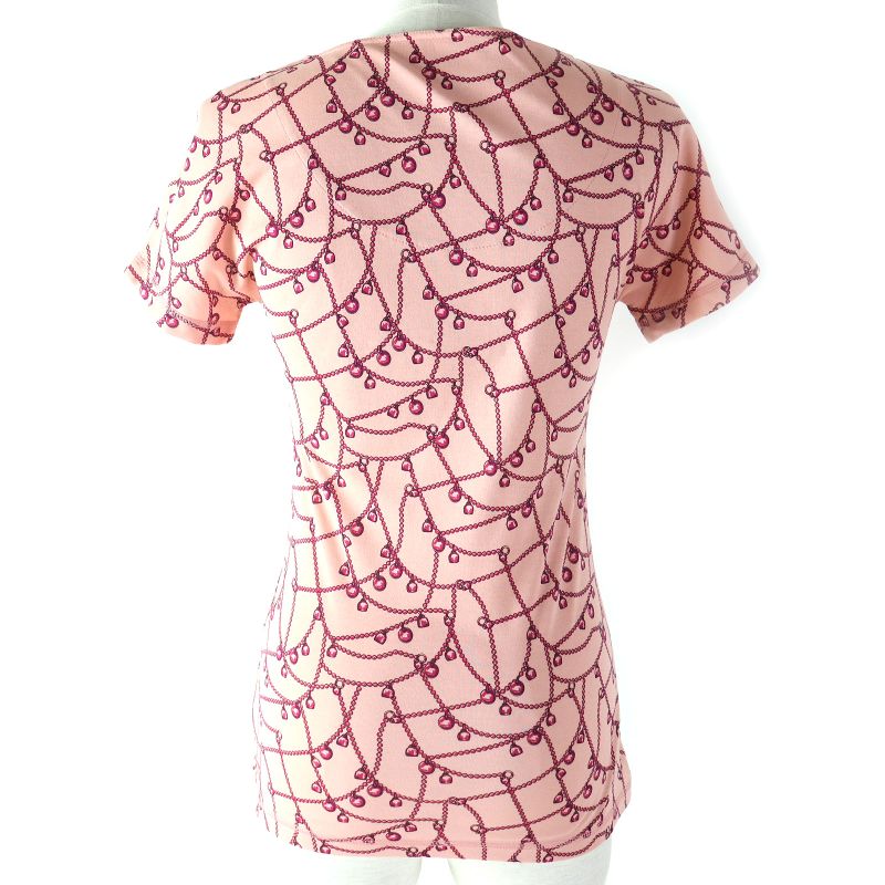 Hermes 22AW 100% Cotton Tresor De Medor Short Sleeved T-shirt Cut And Sewn Pink