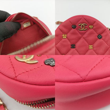 CHANEL charm Round Pink Ramskin A8162026890476