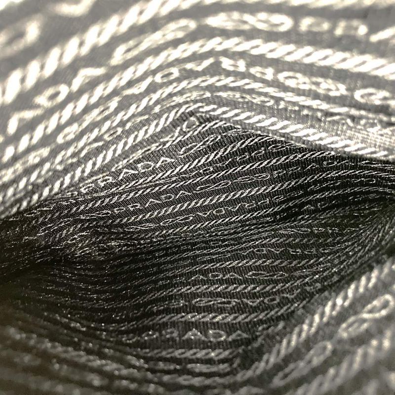 Prada Tote Handbag Black Nylon Women Men Triangle Logo