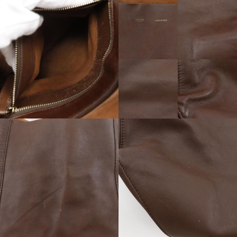 Celine Horizontal Cabas Leather Brown Unisex Tote Bag
