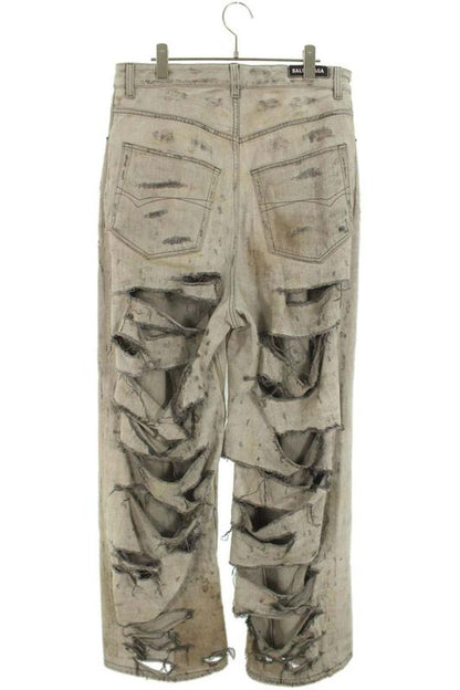 Balenciaga 23AW 745248 Tow71 Superdestroyed Large Fit Baggy Denim Pants Men's S