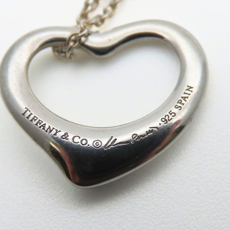 Tiffany & Co Necklace Open Heart 925 Silver Approx 2.3g Silver Accessories