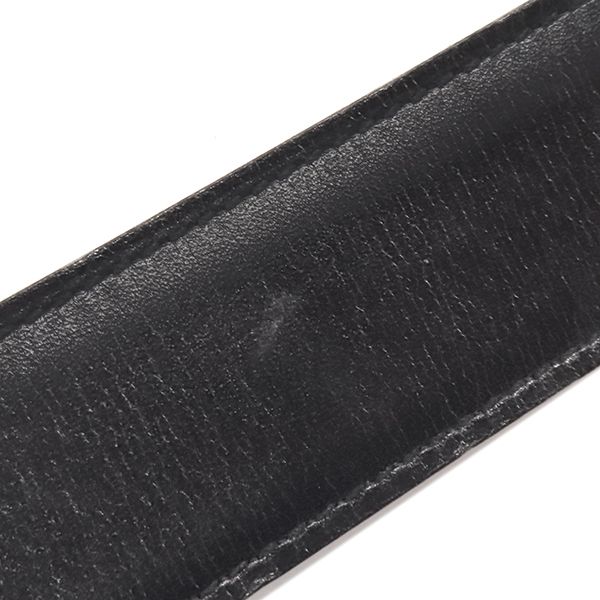 Hermes Belt Horse Buckle #90 Box Calf Vogue River Black and Gold #90 Gold