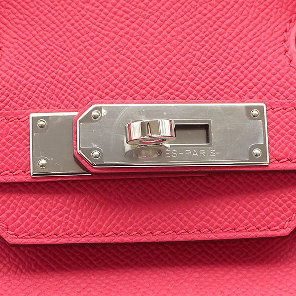 Hermes Handbag Birkin 30 Vaux Epson Rose Extreme Silver Hardware Y Engraved [box