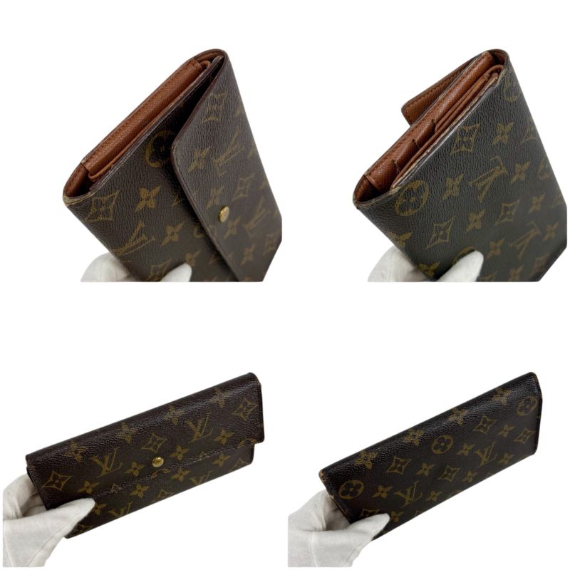 Louis Vuitton Monogram Leather Portefeuille Sarah Bifold Long Wallet