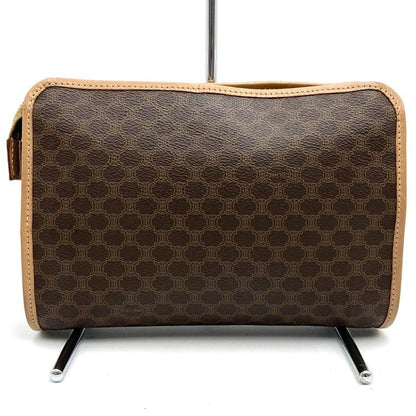 Celine M15/2 Second Bag Macadam Pattern PVC Brown Clutch Bag Ladies Men