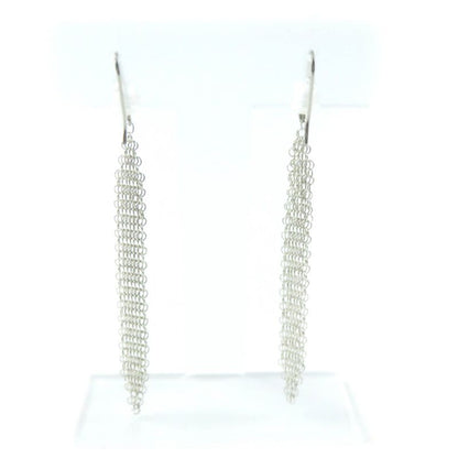 Tiffany & Co Elsa Peretti Mesh Tassel Earrings With Pearl Ag925