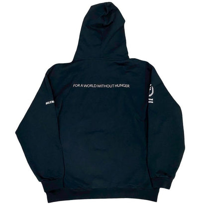 Balenciaga WFP World Food Programme Cotton Hoodie XS Size Men's Black