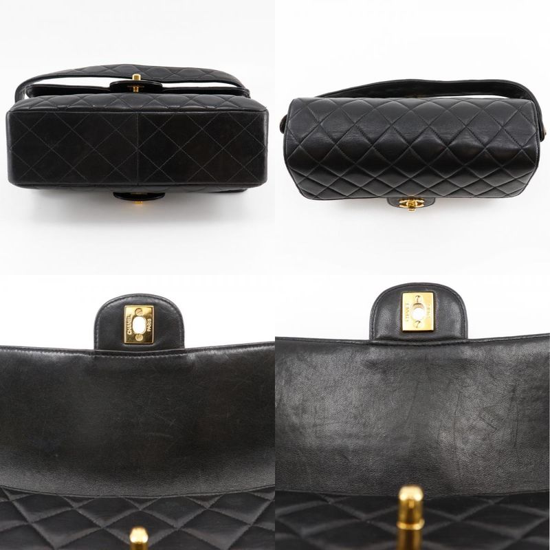 Chanel Double Face Matelasse Lambskin Black Ladies Handbag