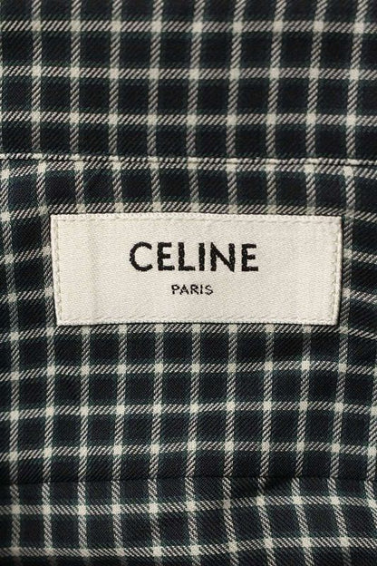 Celine 25SS 2c9820943 Loose Checked Long Sleeve Shirt Men 39