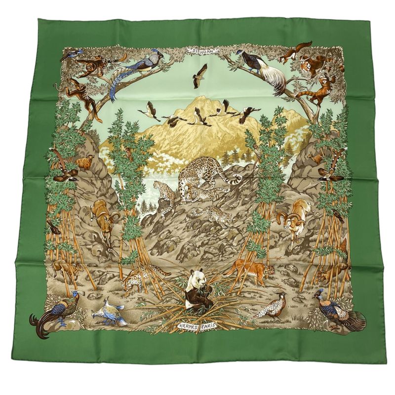Hermes Scarf Carre 90 Silk Sichuan Green With Box
