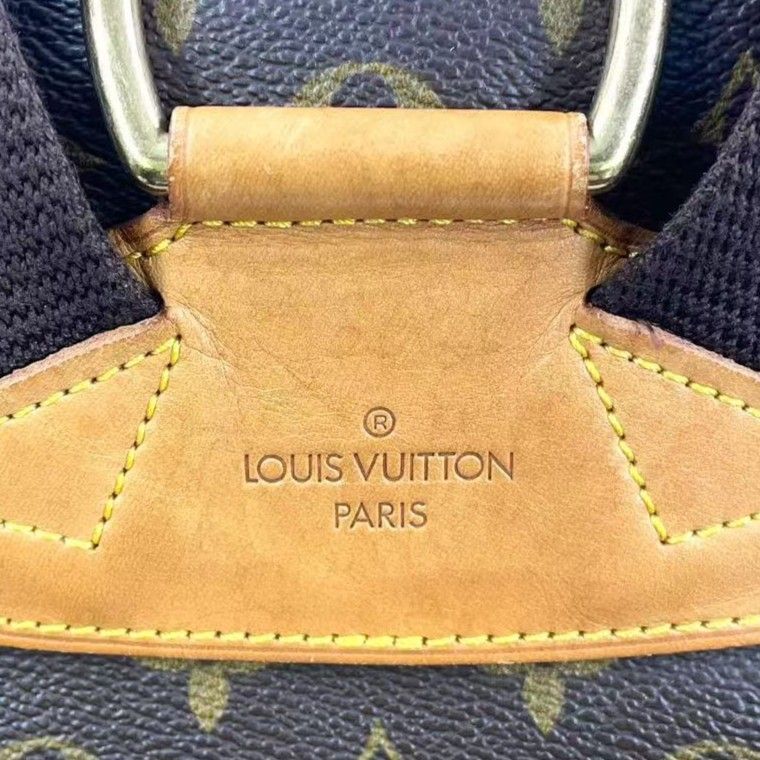 Louis Vuitton Montsourisgm Monogram Leather × PVC Brown Backpack Gold M51135