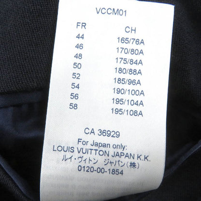 Louis Vuitton 21SS Wool Cotton Monogram Jersey Single Tailored Jacket Navy 46