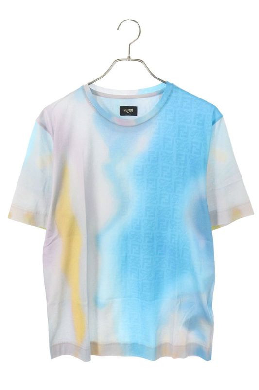 Fendi 22SS Fy0936 AIFZ Zucca Print Cotton T-shirt Men XS