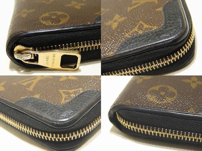 Louis Vuitton Zippy Wallet Long Wallet M61855 Monogram Retiro Noir Black Men's