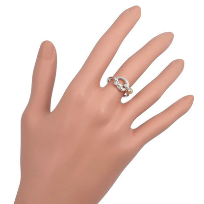 Tiffany & Co Love Knot 925 Silver And 18K Yellow Gold Size 8 Ladies' 2.9g Ring