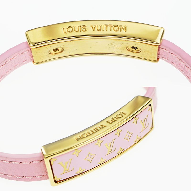 Louis Vuitton Bracelet Nanogram Enamel M8803z Pink Gdhardware Accessorie
