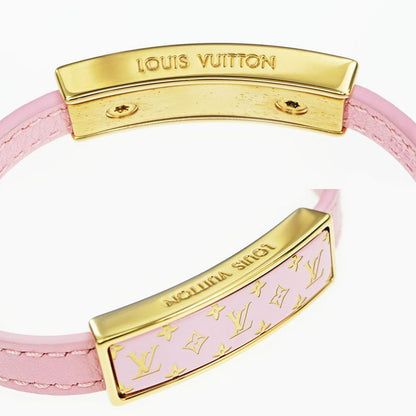 Louis Vuitton Bracelet Nanogram Enamel M8803z Pink Gdhardware Accessorie