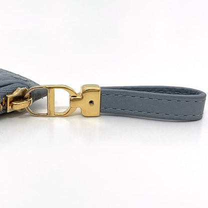 Christian Dior Coin Case Blue Lady Dior Excellent Condition Leather