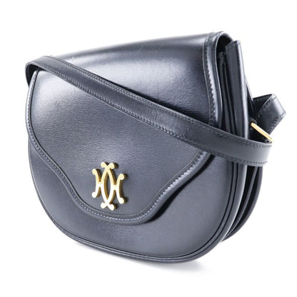 Hermes Double H Vintage Calf Black/gold Hardware 0M Ladies Shoulder Bag