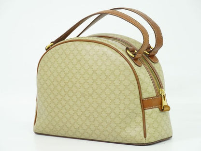 Authentic Celine Macadam Handbag PVC Beige Macadam Bag Pre-owned [follow-up