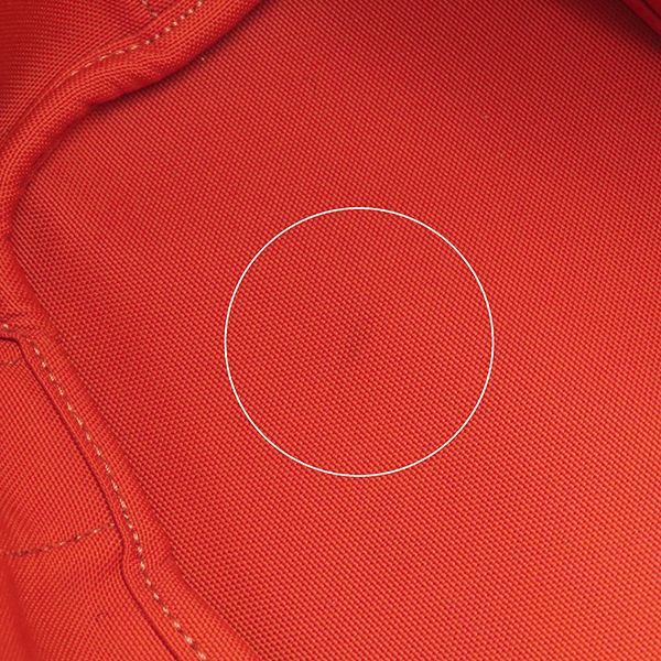 Hermes 2way Bag Sac de Pansage Groom Toile Chevron Navy and Orange Silver