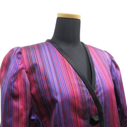 Yves Saint Laurent Collarless Jacket Blouson Quarter Sleeve