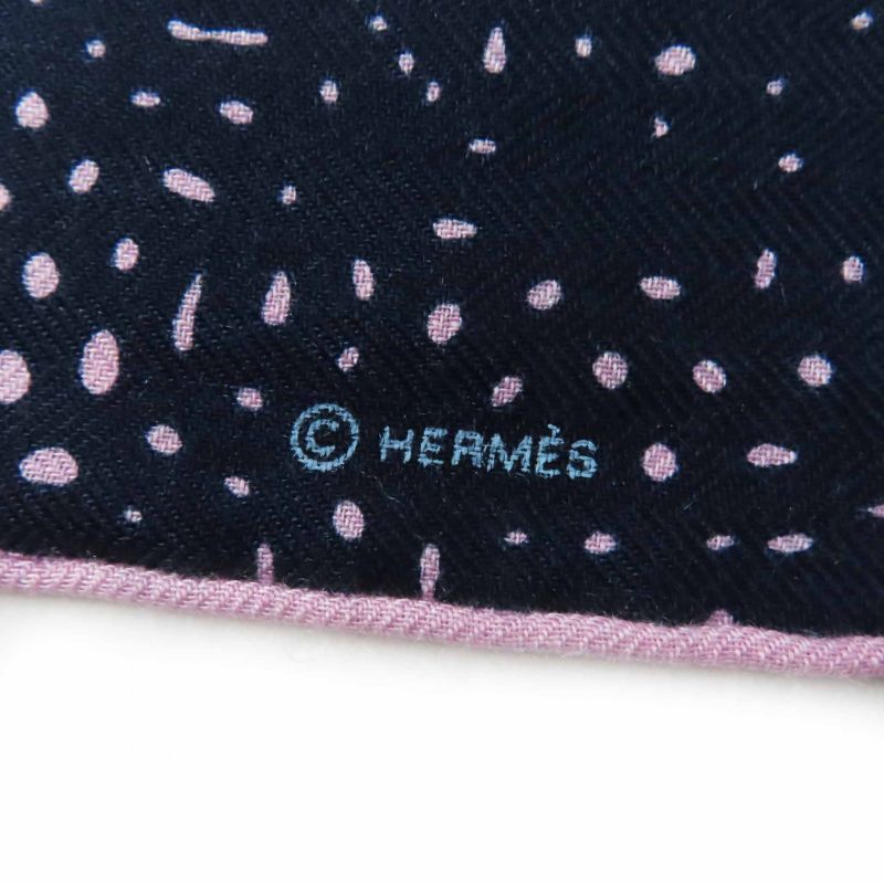 Hermes Carre Geant140 Clair De Lune Cles Cashmere Silk Marine View Rose Scarf