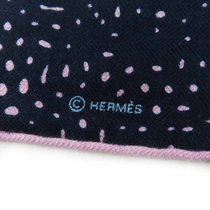 Hermes Carre Geant140 Clair De Lune Cles Cashmere Silk Marine View Rose Scarf