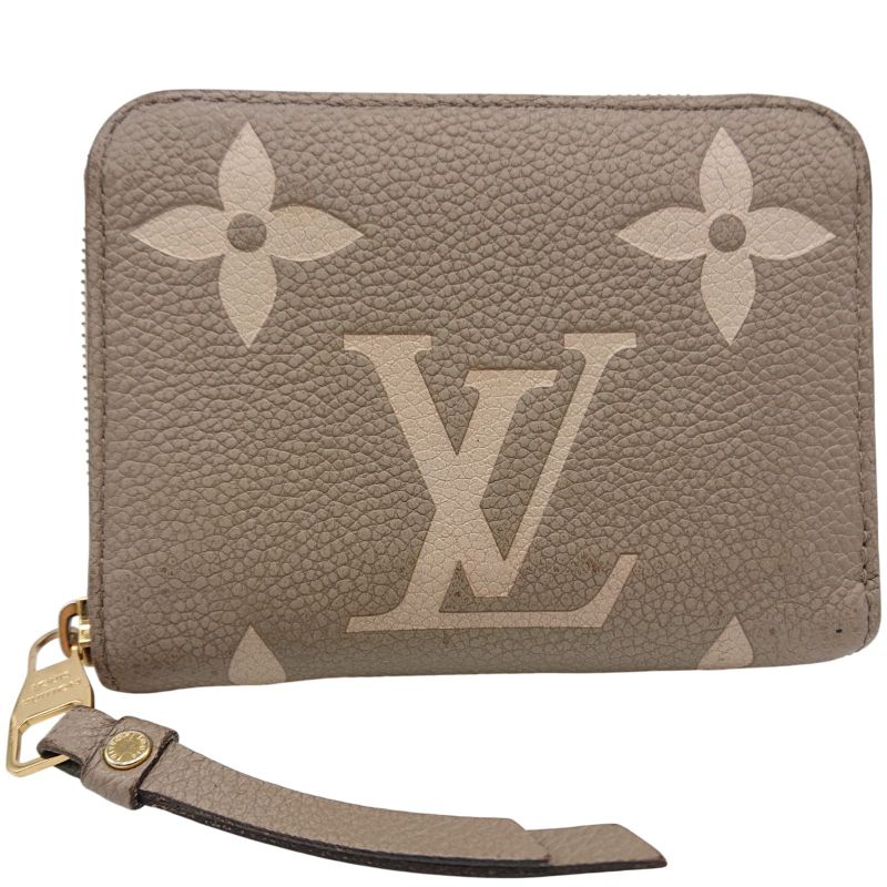 Louis Vuitton Zippy Coin Purse Bicolor Monogram Empreinte Beige
