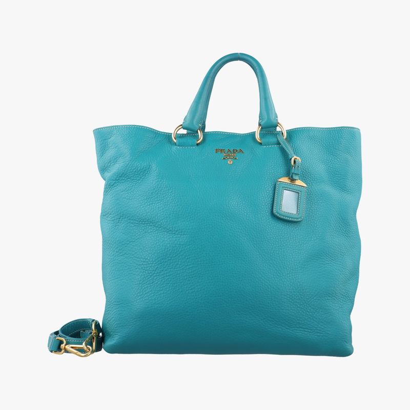 Prada Vitello Phoenix Green Leather Bn17137 8 219