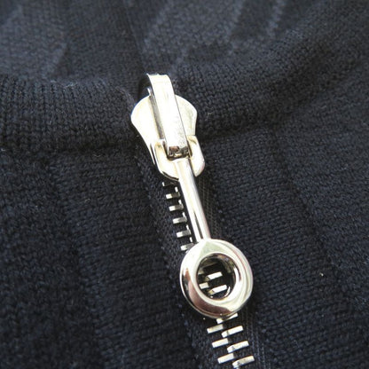 Hermes Collarless Knit Jacket Reversible Model Wool/cashmere Black Outerwear
