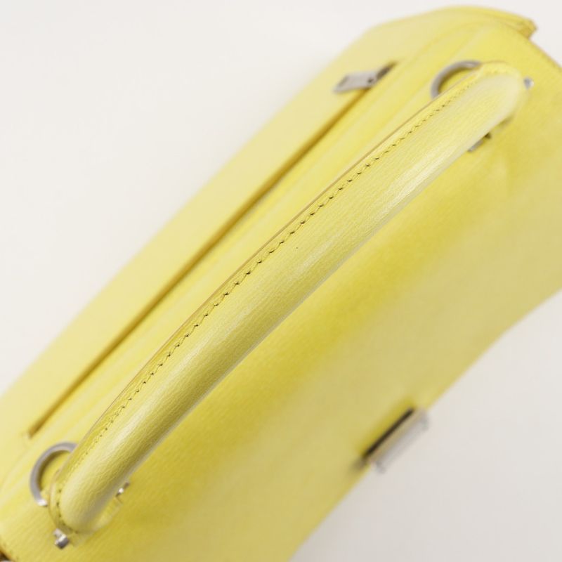 Celine Trapeze Small 174683 Calf Yellow Ladies Handbag