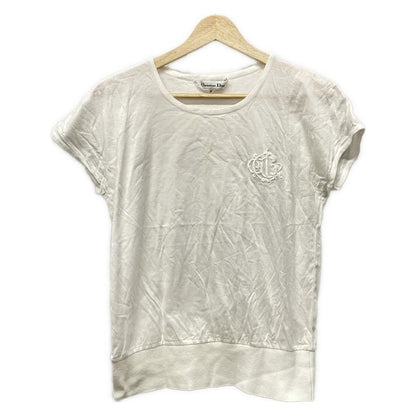 Dior/christian Dior Short Sleeve T-shirt Size M Women - White Crew Neck/embroide