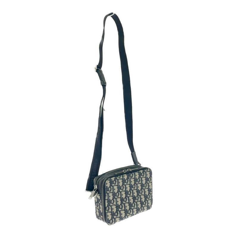 Dior 2obbc119yse Canvas Leather Oblique Strap Pouch Shoulder Bag 451657