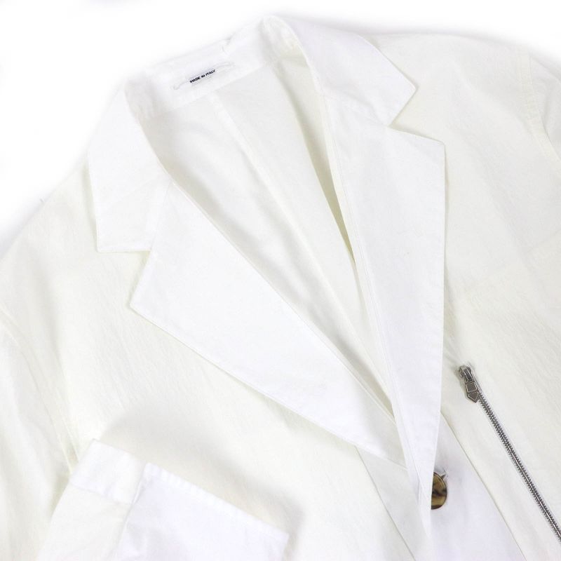 Hermes 22SS 100% Cotton Reversible Stadium Light Jacket White Off White 52