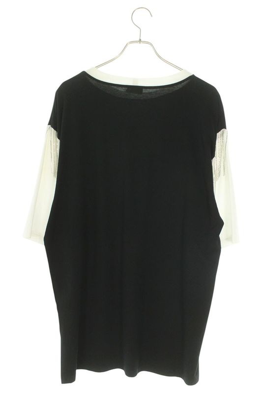 Celine 2x29c671q Logo Print Fringe Cotton Jersey T-shirt Men's S