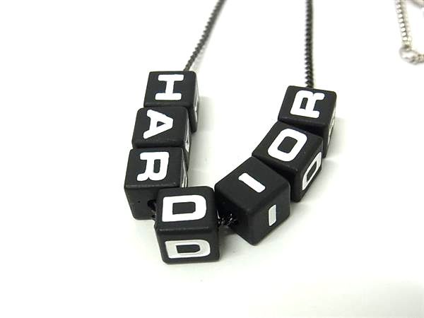 Pattern DIOR Homme DIOR Homme Logo Necklace Accessory Women's Black And