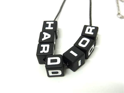 Pattern DIOR Homme DIOR Homme Logo Necklace Accessory Women's Black And