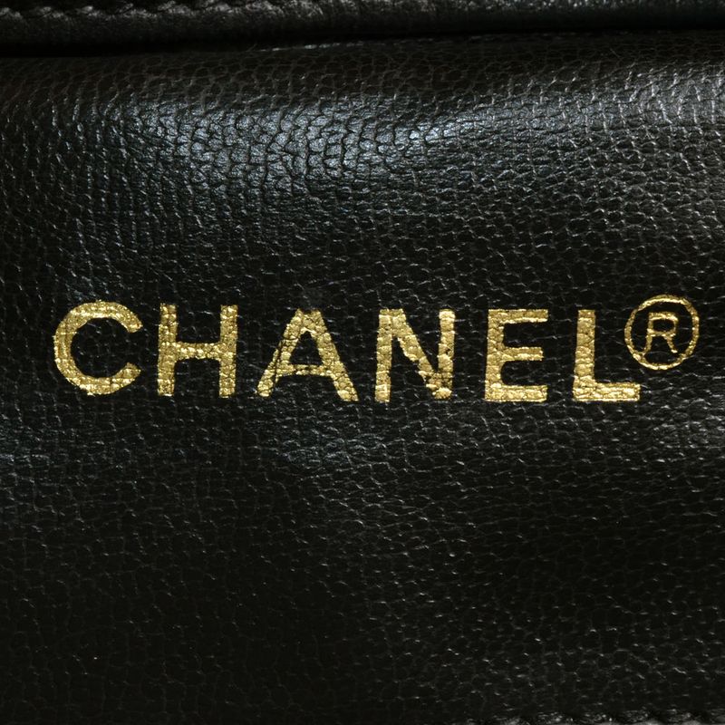 Chanel Matelasse Drawstring Shape Chain Shoulder Bag Lambskin Black Gold