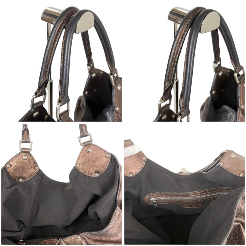 Louis Vuitton Shoulder Bag Tote Bag Bronze Gold Mahina L Perforated Leather