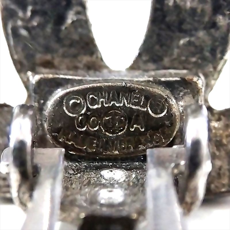 Chanel Earring Metal G Silver 00A Coco Mark One Side Only Ladies