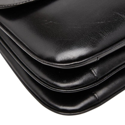 Celine Triomphe Crossbody Shoulder Bag Black Leather Women's Celine