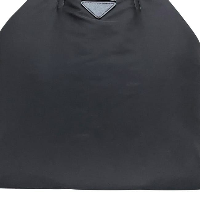 Prada Tote Bag Black NERO Excellent Condition Nylon Leather Preowned 255