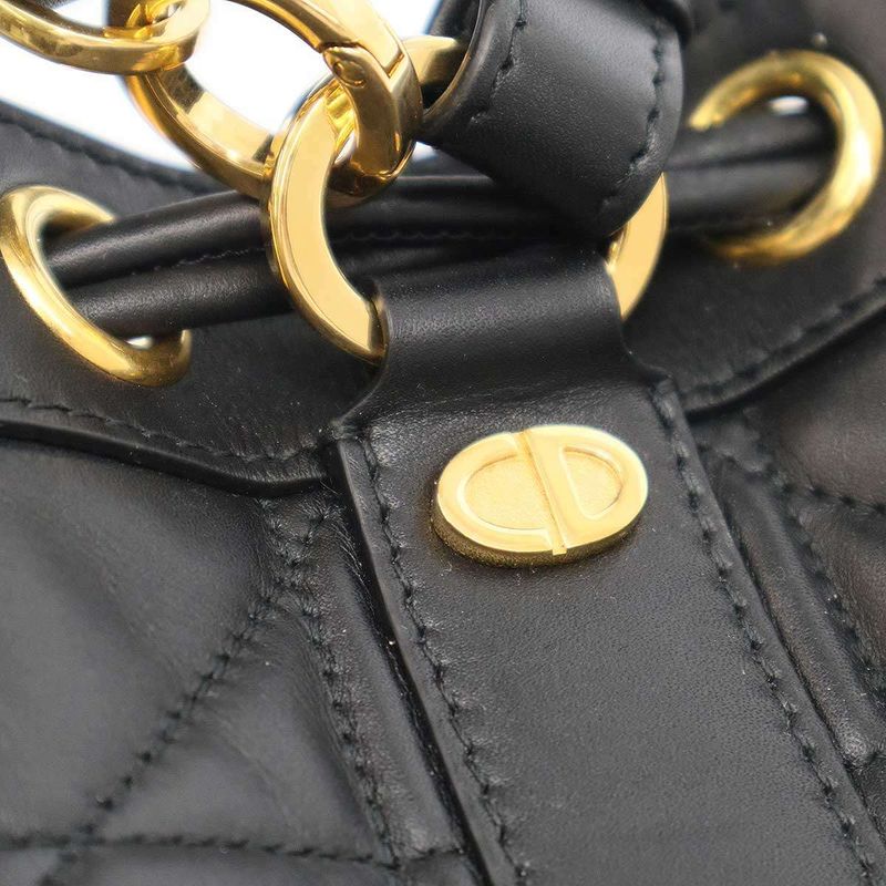 Christian Dior 24ss Backpack Small Maxi Cannage Calfskin M3350uhow_m900 Black