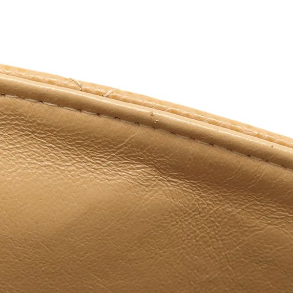 Chanel Shoulder Bag Mini Matelasse Caviar Skin Beige Gold Hardware Chain