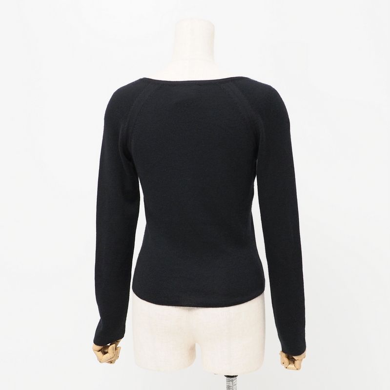 Chanel Vintage Sweater Size 38 Long Sleeve Knitted Sweater 99A Cashmere Silk