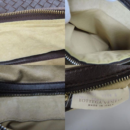 Bottega Veneta Shoulder Bag Intrecciato 115653 Lamb Skin Brown Shoulder One