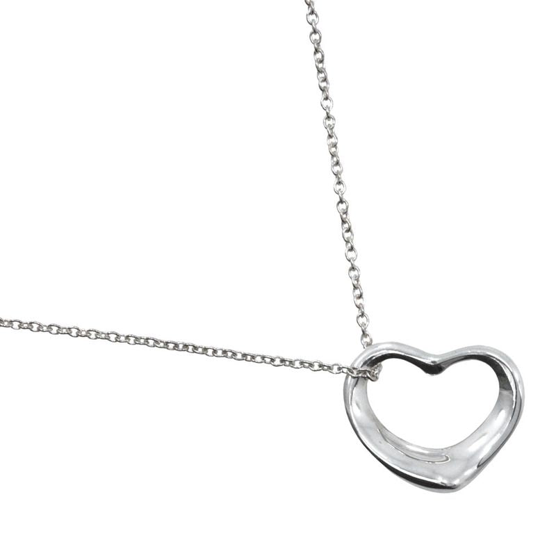 Tiffany & Co Open Heart Elsa Peretti 925 Silver Ladies 2.1g Necklace
