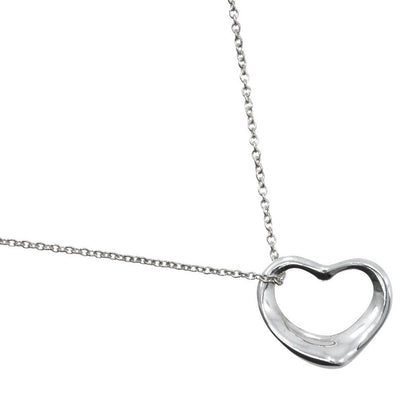 Tiffany & Co Open Heart Elsa Peretti 925 Silver Ladies 2.1g Necklace